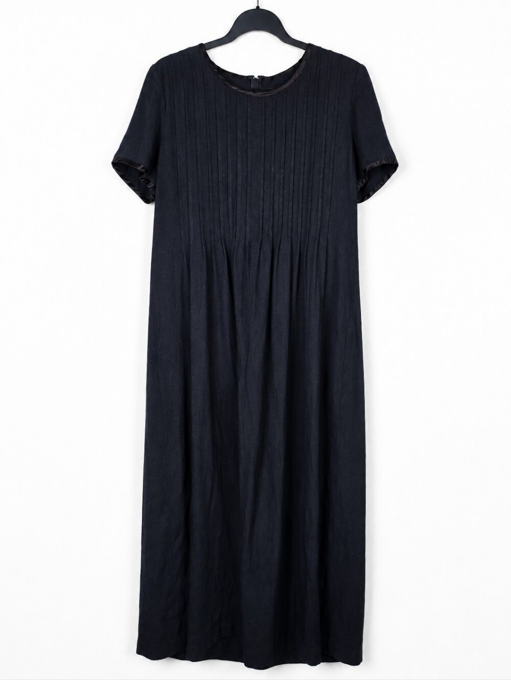 Vintage 90s Jeffrey & Dara Black Pleated Maxi Dress Whimsigoth Size 10